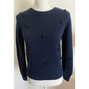 Banana Republic • Navy Black Bobble Crew Neck Sweater